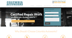 Desktop Screenshot of columbiaautoworks.com